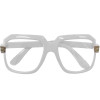 Rapper Style White Frame/Clear Lens Sunglasses 1147