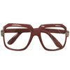 Rapper Style Brown Frame/Clear Lens Sunglasses 1148