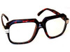 Rapper Style Brown Tortoise Frame/Clear Lens Sunglasses 1149
