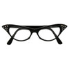 Black Rhinestone Cat Eye Glasses 1189