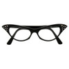 Black cat eye glasses