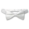 Satin Bow Tie White Men's 6838