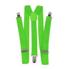 Lime Green Suspenders Elastic Clip On 1284