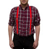 Red Suspenders Elastic Clip On 1294