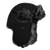 Trooper Trapper Hat Black with Grey Faux Fur 12 PACK 5 + Colors 5830