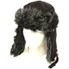 Trooper Trapper Hat Black with Grey Faux Fur 12 PACK 5 + Colors 5830