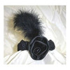 Flapper Headband Black with Rose 1710