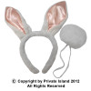 White Bunny Ears and Tail Set 1670