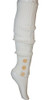 Leg Warmers Bulk | White Knit Leg Warmers with Button Trim 1256