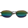 UV 400 Sports Sunglasses Rainbow Metal Silver Half Frame/Rainbow Lens 1118