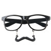 Black Mustache Sunglasses |  Mustaches Glasses |  S1 Black Incognito Clear Lens 7096 