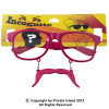 Pink Mustache Sunglasses Incognito Adult Sunglasses Vintage 80 Style Sunglasses 7098