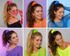 80's Scrunchies 12 Pack Mix Colors 6661