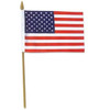 12 PACK Plastic American Flags 4x6 9034