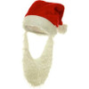 Santa Hat with Attached Beard 12 PACK 1439