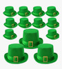 Green Felt Top Hat with Buckle Leprechaun Hat St Patricks 5856