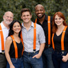 Orange Suspenders Clip On Elastic 1282