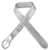 12 PACK Silver Diva Wide Braided Belts Mix Sizes 2736A