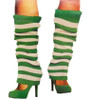 Kids St Patricks Legwarmers | PAIR Green/White Striped 5203 - 