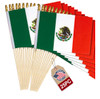  Wholesale Mexican Pride Flags Large 12”