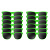 A dozen green wayfarer sunglasses