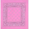 Light Pink Bandana 22" Square Standard 100% Cotton 12 PACK 1914D