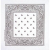 White Bandana 22" Square Standard 100% Cotton 12 PACK 1922D