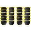 A dozen yellow sunglasses