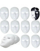 White Masks Adult Bulk with String One Size Fits All 1662D