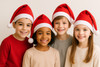 Child Santa Claus Polyester Hat 12 PACK 1577P
