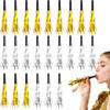 24 Pack Gold and Silver Noise Makers | Elegant Glitter & Metallic Fringed Party Blowers for Adult Events – Birthday, Graduation, Sports & New Year’s Favors