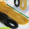 100 PCS New Years Beads  Black & GOLD Assortment Bulk 6699A
