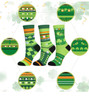 6 PACK St Patrick's Shamrock Beer Socks 10" 8175