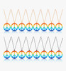 Peace Sign Hippie Necklace on String 16 PACK  9909