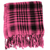 Black And Hot Pink Arab Shemagh Houndstooth Scarf  WS2075D
