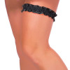 Black Satin Garter 12 PACK  WS8190D