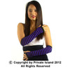 Black and Purple Striped Arm Warmer 12 PACK WS1250D