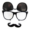 Flip Up Mustache Sunglasses Black 7402