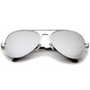  Aviator Sunglasses Silver Frame/ Silver Mirror Lens Bulk Wholesale 1104D