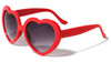 Red Heart Shape Sunglasses Bulk  Adult 100% UV Superior Quality 1015D