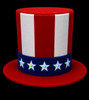 12 PACK Light Up Flashing L.E.D Uncle Sam Hat 22.5" Standard Size Adult 5909D