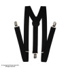 Black Suspenders Bulk Wholesale Clip On Elastic  1200D