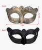 16 PACK Mardi Gras Bulk Masks Black Silver Gold  Wholesale Venetian Masks Bulk  1847SDZ