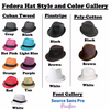 Wedding Party Hats | Personalized Fedora | Customized Fedora Hats For Wedding Parties | (Fonts in Picture Gallery)