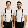 Elastic Suspenders Customized | In Many Colors Adult & Kids Sizes | (Fonts in Picture Gallery)