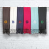 Monogrammed Blanket Scarf | Printed Scarf | Wedding Pashmina | Superior Fine Wool Mix (Fonts in Picture Gallery)