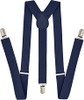 Navy Blue Suspenders |  Elastic Clip On 1200AN