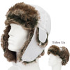 White Trapper Hat | Brown Faux Fur 5831BW