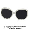White Jackie Oversized Sunglasses 1139D