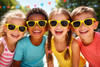 Kids Sunglasses Iconic 80's  | Yellow 100% UV 400  13001